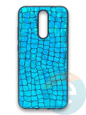 Накладка силиконовая Fantastic Skin блестящая для Xiaomi Redmi 8 бирюзовая - фото 36536