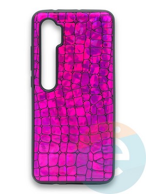 Накладка силиконовая Fantastic Skin блестящая для Xiaomi Mi Note 10 фиолетовая - фото 36541