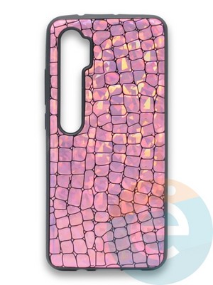 Накладка силиконовая Fantastic Skin блестящая для Xiaomi Mi Note 10 розовая - фото 36544