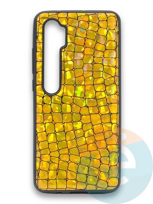 Накладка силиконовая Fantastic Skin блестящая для Xiaomi Mi Note 10 золотистая - фото 36546