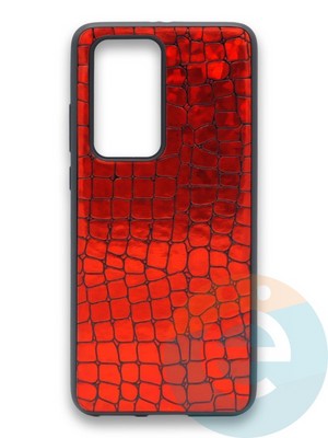 Накладка силиконовая Fantastic Skin блестящая для Huawei P40 Pro красная - фото 36558