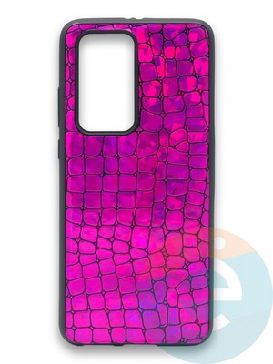 Накладка силиконовая Fantastic Skin блестящая для Huawei P40 Pro фиолетовая - фото 36559