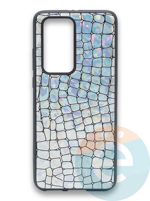 Накладка силиконовая Fantastic Skin блестящая для Huawei P40 Pro серебристая - фото 36561