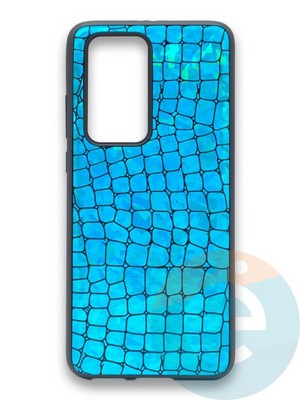 Накладка силиконовая Fantastic Skin блестящая для Huawei P40 Pro бирюзовая - фото 36563