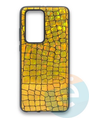 Накладка силиконовая Fantastic Skin блестящая для Huawei P40 Pro золотистая - фото 36564
