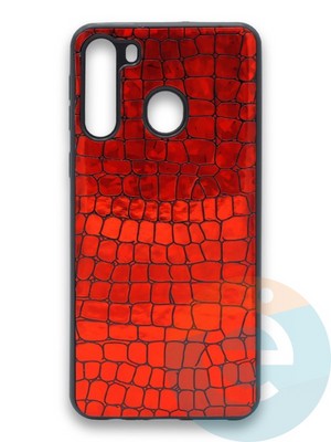 Накладка силиконовая Fantastic Skin блестящая для Samsung Galaxy A21 красная - фото 36585