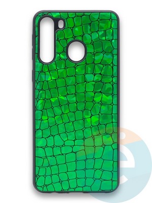 Накладка силиконовая Fantastic Skin блестящая для Samsung Galaxy A21 зеленая - фото 36592