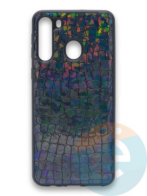 Накладка силиконовая Fantastic Skin блестящая для Samsung Galaxy A21 черная - фото 36593