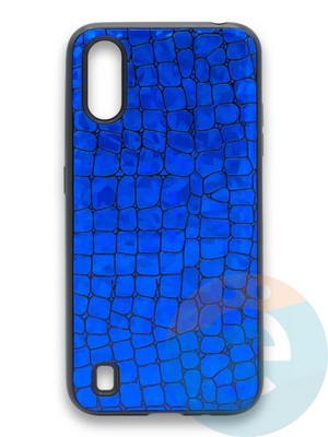 Накладка силиконовая Fantastic Skin блестящая для Samsung Galaxy A01 синяя - фото 36596