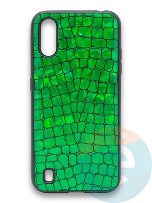 Накладка силиконовая Fantastic Skin блестящая для Samsung Galaxy A01 зеленая - фото 36601