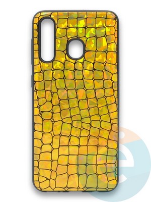 Накладка силиконовая Fantastic Skin блестящая для Samsung Galaxy A30/A20 золотистая - фото 36609
