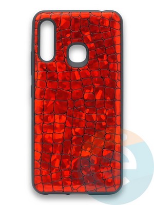 Накладка силиконовая Fantastic Skin блестящая для Samsung Galaxy A70E красная - фото 36612