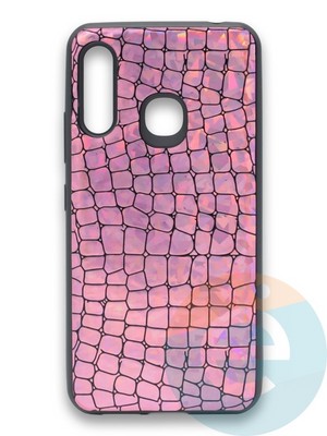 Накладка силиконовая Fantastic Skin блестящая для Samsung Galaxy A70E розовая - фото 36616