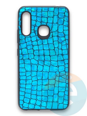 Накладка силиконовая Fantastic Skin блестящая для Samsung Galaxy A70E бирюзовая - фото 36617