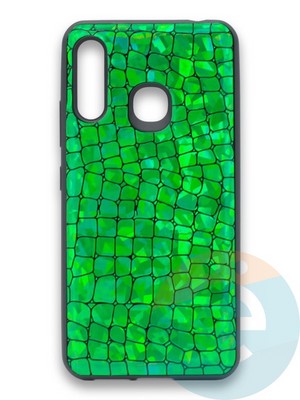 Накладка силиконовая Fantastic Skin блестящая для Samsung Galaxy A70E зеленая - фото 36619