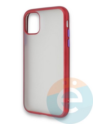 Накладка силиконовая матовая с перламутровой окантовкой для Apple IPhone 11 Pro красная - фото 36695