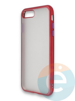 Накладка силиконовая матовая с перламутровой окантовкой для Apple IPhone 7/8/SE2 красная - фото 36701