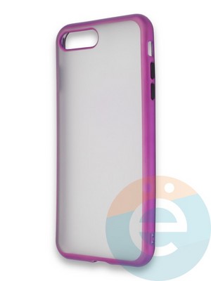 Накладка силиконовая матовая с перламутровой окантовкой для Apple IPhone 7/8/SE2 фиолетовая - фото 36705