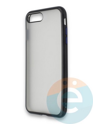 Накладка силиконовая матовая с перламутровой окантовкой для Apple IPhone 7/8/SE2 черная - фото 36706