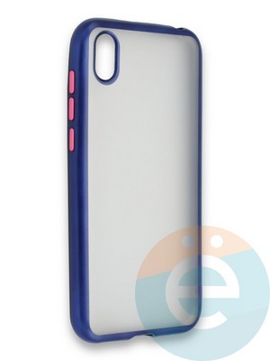 Накладка силиконовая матовая с перламутровой окантовкой для Huawei Y5 2019/8S синяя - фото 36734
