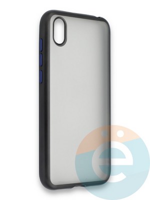 Накладка силиконовая матовая с перламутровой окантовкой для Huawei Y5 2019/8S черная - фото 36736