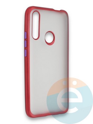 Накладка силиконовая матовая с перламутровой окантовкой для Huawei P Smart Z/Y9 Prime красная - фото 36749
