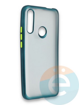 Накладка силиконовая матовая с перламутровой окантовкой для Huawei P Smart Z/Y9 Prime зеленая - фото 36750