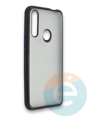 Накладка силиконовая матовая с перламутровой окантовкой для Huawei P Smart Z/Y9 Prime черная - фото 36754