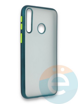 Накладка силиконовая матовая с перламутровой окантовкой для Huawei Y7P/P40 Lite E 2020 зеленая - фото 36756