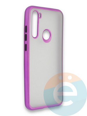 Накладка силиконовая матовая с перламутровой окантовкой для Xiaomi Redmi Note 8T фиолетовая - фото 36855