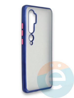 Накладка силиконовая матовая с перламутровой окантовкой для Xiaomi Mi Note 10 золотистая - фото 36865