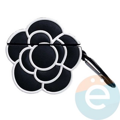Чехол силиконовый объемный на Apple AirPods 1/2 цветок - фото 37035