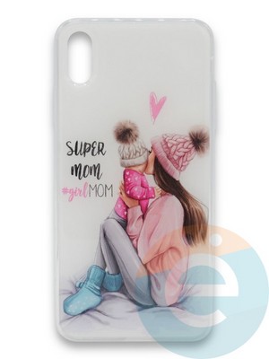 Накладка силиконовая Girl Style для Apple Iphone X/XS Super Mom - фото 37075