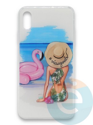 Накладка силиконовая Girl Style для Apple Iphone Xr Beach - фото 37080