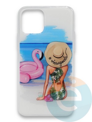Накладка силиконовая Girl Style для Apple Iphone 11 Beach - фото 37109