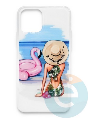Накладка силиконовая Girl Style для Apple Iphone 11 Pro Max Beach - фото 37153