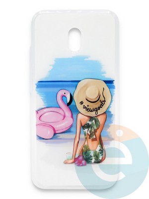 Накладка силиконовая Girl Style для Xiaomi Redmi 8A Beach - фото 37174