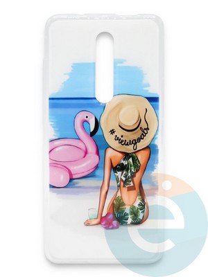Накладка силиконовая Girl Style для Xiaomi Redmi K20/K20 Pro/Mi 9T/Mi 9T Pro Beach - фото 37184