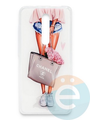 Накладка силиконовая Girl Style для Xiaomi Redmi K20/K20 Pro/Mi 9T/Mi 9T Pro Flowers - фото 37186