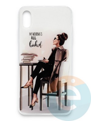 Накладка силиконовая Girl Style для Apple Iphone Xs Max All Booked - фото 37223