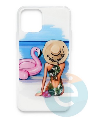 Накладка силиконовая Girl Style для Apple Iphone 11 Pro Beach - фото 37224