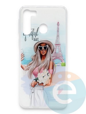 Накладка силиконовая Girl Style для Samsung Galaxy A21 Paris - фото 37248