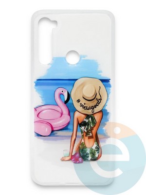 Накладка силиконовая Girl Style для Xiaomi Redmi Note 8 Beach - фото 37294