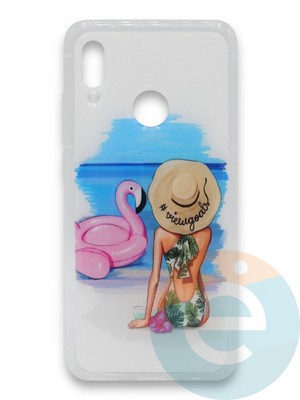 Накладка силиконовая Girl Style для Huawei Honor 10 Lite/P Smart 2019 Beach - фото 37300