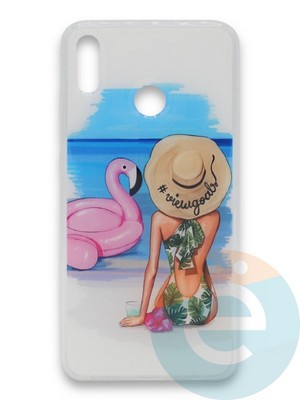 Накладка силиконовая Girl Style для Huawei Honor 8X/Y9 2019 Beach - фото 37310