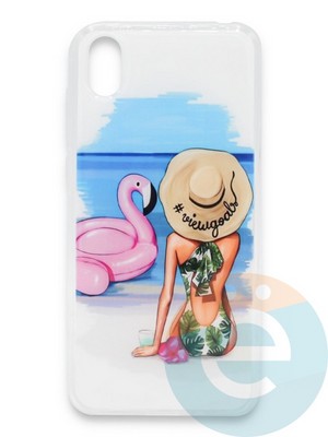 Накладка силиконовая Girl Style для Xiaomi Redmi Note 8T Beach - фото 37350