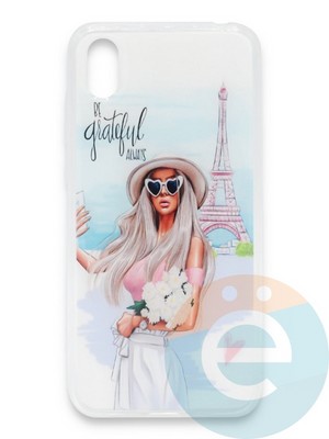 Накладка силиконовая Girl Style для Xiaomi Redmi Note 8T Paris - фото 37351