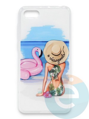 Накладка силиконовая Girl Style для Huawei Honor 7A/Y5 2018 Beach - фото 37358