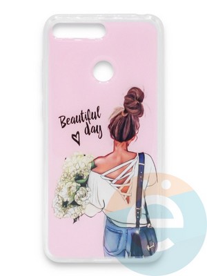 Накладка силиконовая Girl Style для Huawei Honor 7A Pro/Y6 2018 Beautiful Day - фото 37371