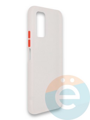 Накладка пластиковая с силиконовой окантовкой для Huawei Honor 30s белая - фото 37378